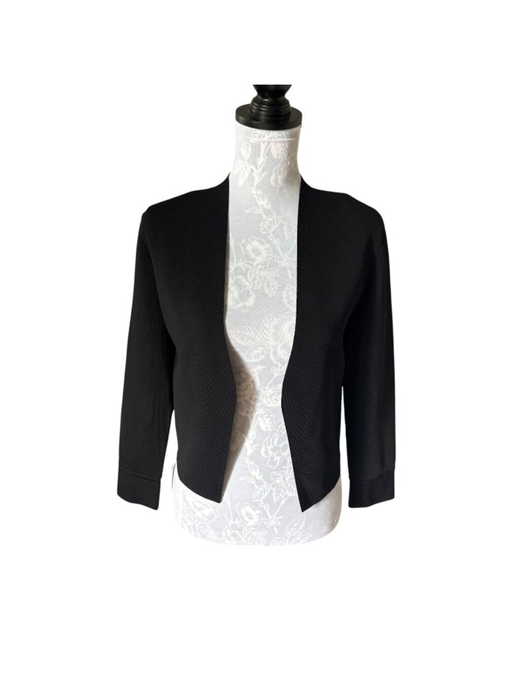 MM LaFleur Sant Ambroeus Jardigan Medium Black Open Front Jacket NWT